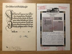 ADOLF HITLER HAND SIGNATURE DOCUMENT BERLIN 1935 - CERTIFICATE COA HITLER'S SIGNATURE