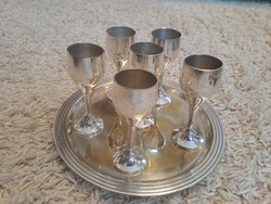 Silver-plated brandy set