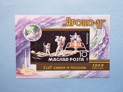 (B) 1969. Apollo-11 - Első ember a Holdon I. blokk** - (Kat.: 500.-)