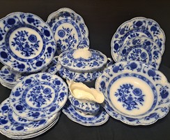 24-piece English antique johnson bros porcelain dinner set for 6 people