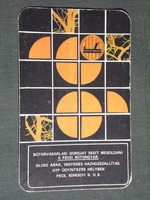 Card calendar, Pécs furniture factory, graphic artist, 1984, (4)