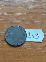 Switzerland 2 rappen 1958 bronze 219