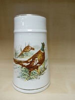 Pheasant ceramic jug