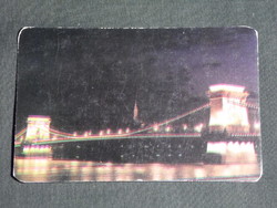 Kártyanaptár, Budapest elektromos művek, Lánchíd világítás,1984,   (4)