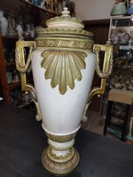 Nagyméretű Royal Dux szecessziós fedeles váza