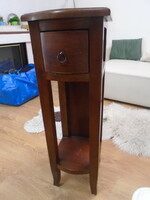 Old one-drawer stand made of hard wood in good condition