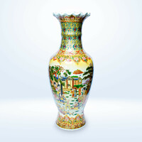 Hand-painted large Chinese floor vase