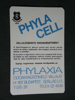 Kártyanaptár, Phylaxi oltóanyagtermelő vállalat, Budapest, fertőtlenítő szerek,1984,   (4)