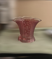 Crystal vase burgundy old