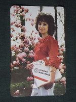 Card calendar, Szeged department store, erotic female model, 1984, (4)