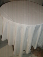 Beautiful elegant white light filigree madeira tablecloth