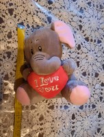 Plush toy, elephant with i love you heart, negotiable