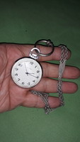 Retro cccp soviet rocket pocket watch with chain, overstretched as shown in pictures