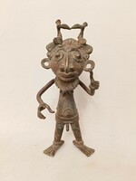 Antique African Sculpture Benin Bronze Warrior Figure Benin 466 8204