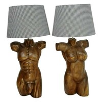 Pair of special contemporary design distorting lamps - 04411