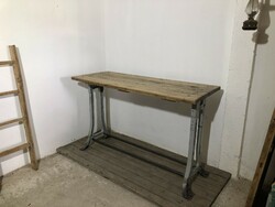 Industrial furniture, table with cast iron legs, workbench, industrial table, loft decor, loft furniture