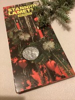 Old tinfoil tin foil Christmas tree decoration in unopened original packaging