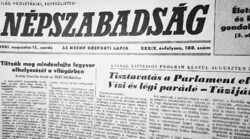 1981 február 13  /  NÉPSZABADSÁG  /  Régi ÚJSÁGOK KÉPREGÉNYEK MAGAZINOK Ssz.:  8764