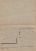 II. Vh. tábori levelezőlap -légipostával