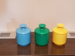 Retro colorful container, jar 3 pcs