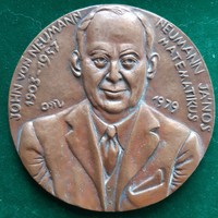 Mária Osváth: mathematician János Neumann, 1979, medal, plaque, relief