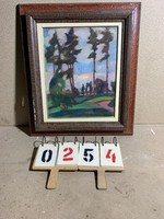 Balla Béla jelzéssel, olaj, fán, festmény, nagybányai táj, 50 x 40 cm-es.0254