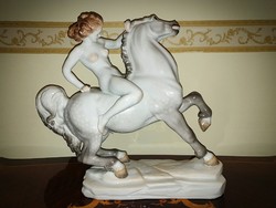 Immaculate Herend xxl amazon on horse figure