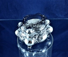 Dreamy, antique silver sugar box, German, ca. 1890!!!