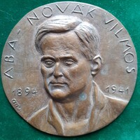 Mária Osváth: vilmos aba-novak, bronze medal, plaque, relief