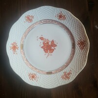 1959-os Herendi jelzésű porcelán tányér 20 cm átmérővel, apponyi mintás, Utasellátó a sormintában