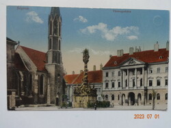 Régi képeslap: Sopron, Vármegyeháza (1929)