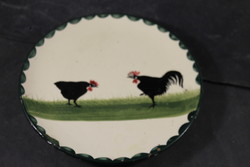 Körmöcbánya rooster majolica wall plate 240