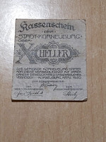 Austria 10 heller 1920 Korneuburg notgeld