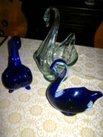 3 Graceful glass swan centerpiece