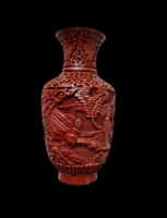 Piros színű kínai váza