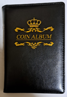 Coin holder album with 120 slots and 24 coins inside! In black color