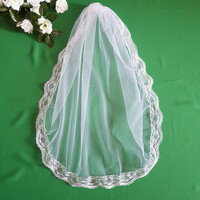 New Handmade 1 Layer Lace Edge Snow White Bridal Veil (69.1)