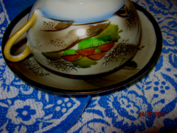 Japanese eggshell with tea cup and plate