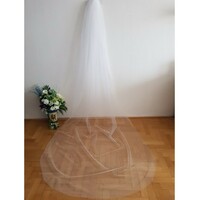 New Handmade 1 Ply Plain Edge Snow White 2.5 Meter Bridal Veil (32.1)