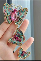 Wonderful 3 butterfly pendant and brooch in one
