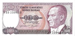 100 lira 1970 Törökország 2. UNC