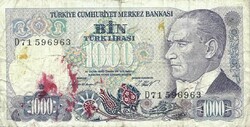 1000 lira 1970 Törökország 1.
