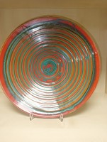 Retro striped ceramic plate