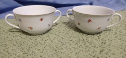 2 pcs. Old Zsolnay soup cup with shield