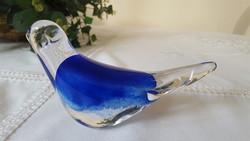 Nice blue, glass bird, shelf decoration, paperweight