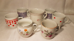 From HUF 1! 7 porcelain cups together, mixed, Zsolnay, Holloháza, Alföld porcelain....