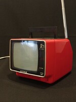 Retro Mini Star 416 piros kis televízió, tv