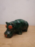 Gardener's skärma ceramic hippopotamus figure