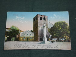 Képeslap, Postkarte, K.U.K. világháborús, Olaszország, Trieste S. Giusto templom, székesegyház