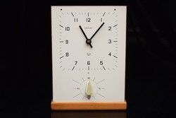 Mid century peter table clock / fireplace clock with timer / quartz / retro / old